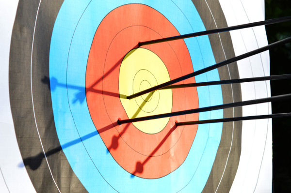 Archery Target with Arrows